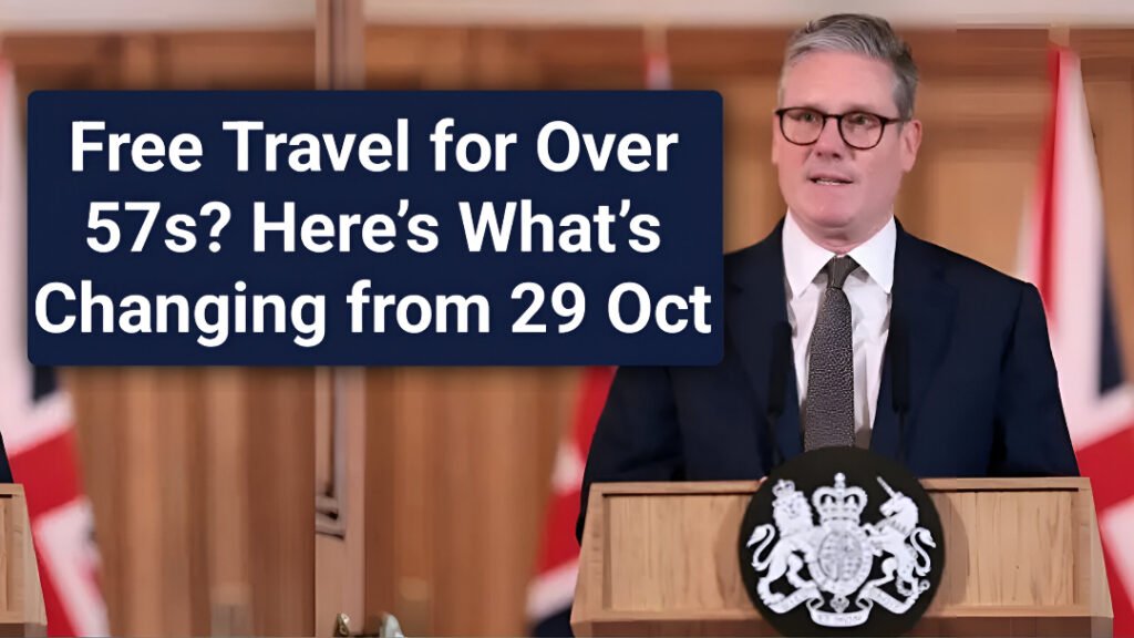 Free travel for over-57s UK 2025